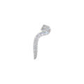 Rulla Arabic Letter Full Diamond Stud, letter م, white gold
