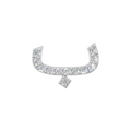 Rulla Arabic Letter Full Diamond Stud, letter ب, white gold