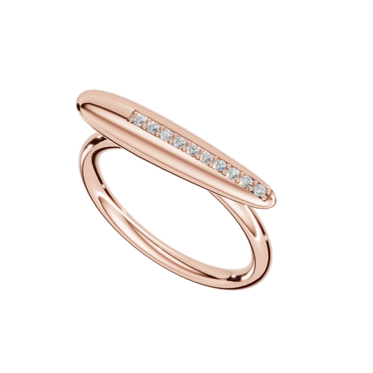 Sankhara Here I Begin Again ring in 18K Rose Gold with diamonds