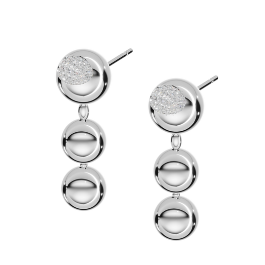 Sankhara Eternal Now earrings pair in 18K White Gold with diamonds