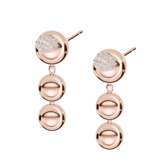 Sankhara Eternal Now earrings pair in 18K Rose Gold with diamonds