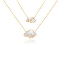 ABALII Cloud Story 18K yellow gold necklaces in large and small sizes