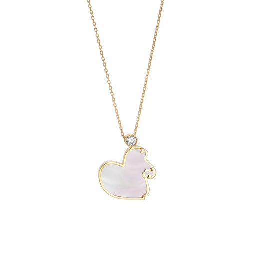 ABALII Hikayat Qalb 18K yellow gold heart necklace