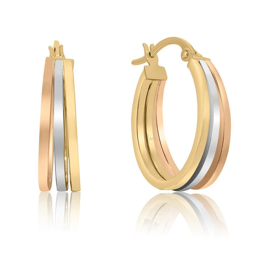 Trifecta Bar Hoop Earrings product photo