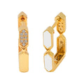 Facets Diamond Hoop Earrings product photo