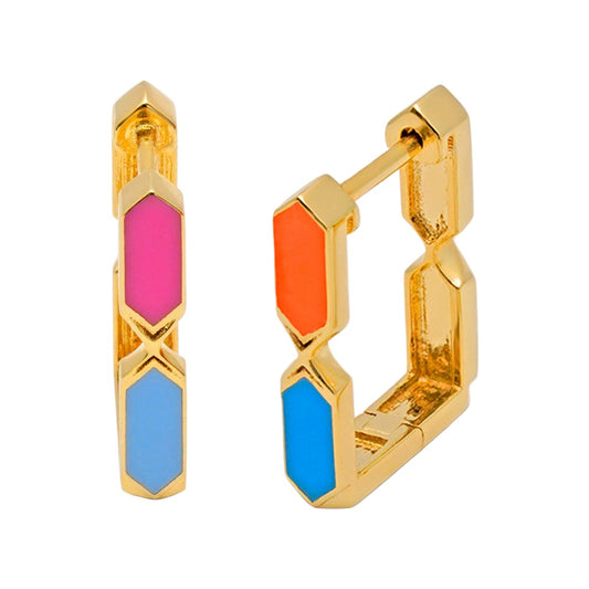 Facets Jazzy Gold Hoop Earrings product photo