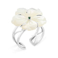 Mayra Star Jaz Emerald Open Ring - White Gold product photo