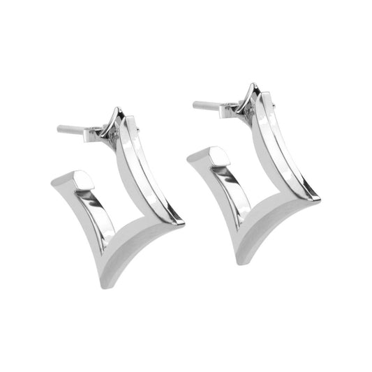 Nur Tayah Hoop Earrings - White Gold product photo