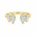 White Drop Marquise Open Ring product photo