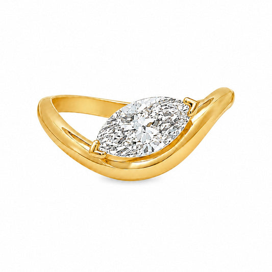 White Drop Embrace Ring product photo