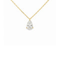 White Drop Pear Diamond Pendant Necklace (1.5CT), close-up product photograph