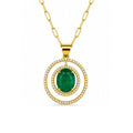 Classiyah Emerald Orbit Pendant, close-up product photograph