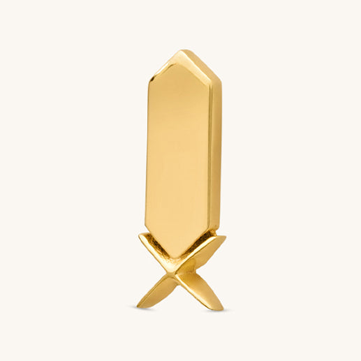Facets X Classic Gold Studs in 18K yellow gold