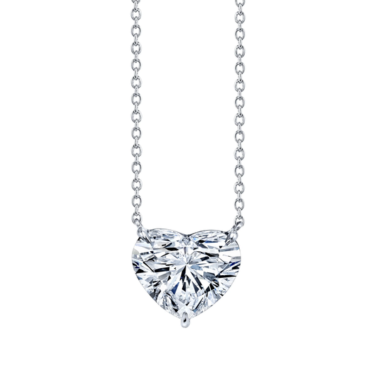 Verbesa Atelier heart-cut lab-grown diamond pendant in 18K white gold