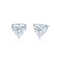 Heart-Cut Lab-Grown Diamond Stud Earrings