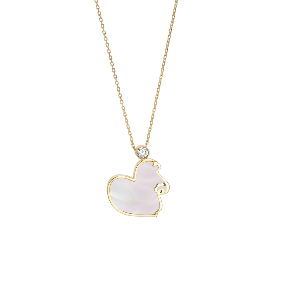 ABALII Hikayat Qalb 18K yellow gold heart necklace