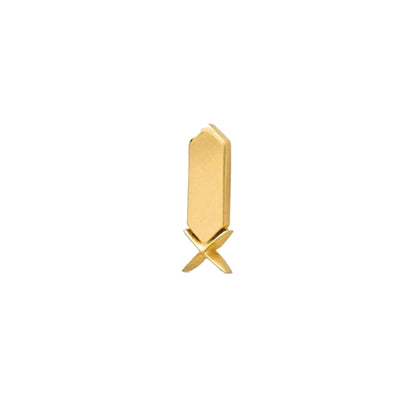 Joubijoux Facets X Classic Gold Studs on pure white background