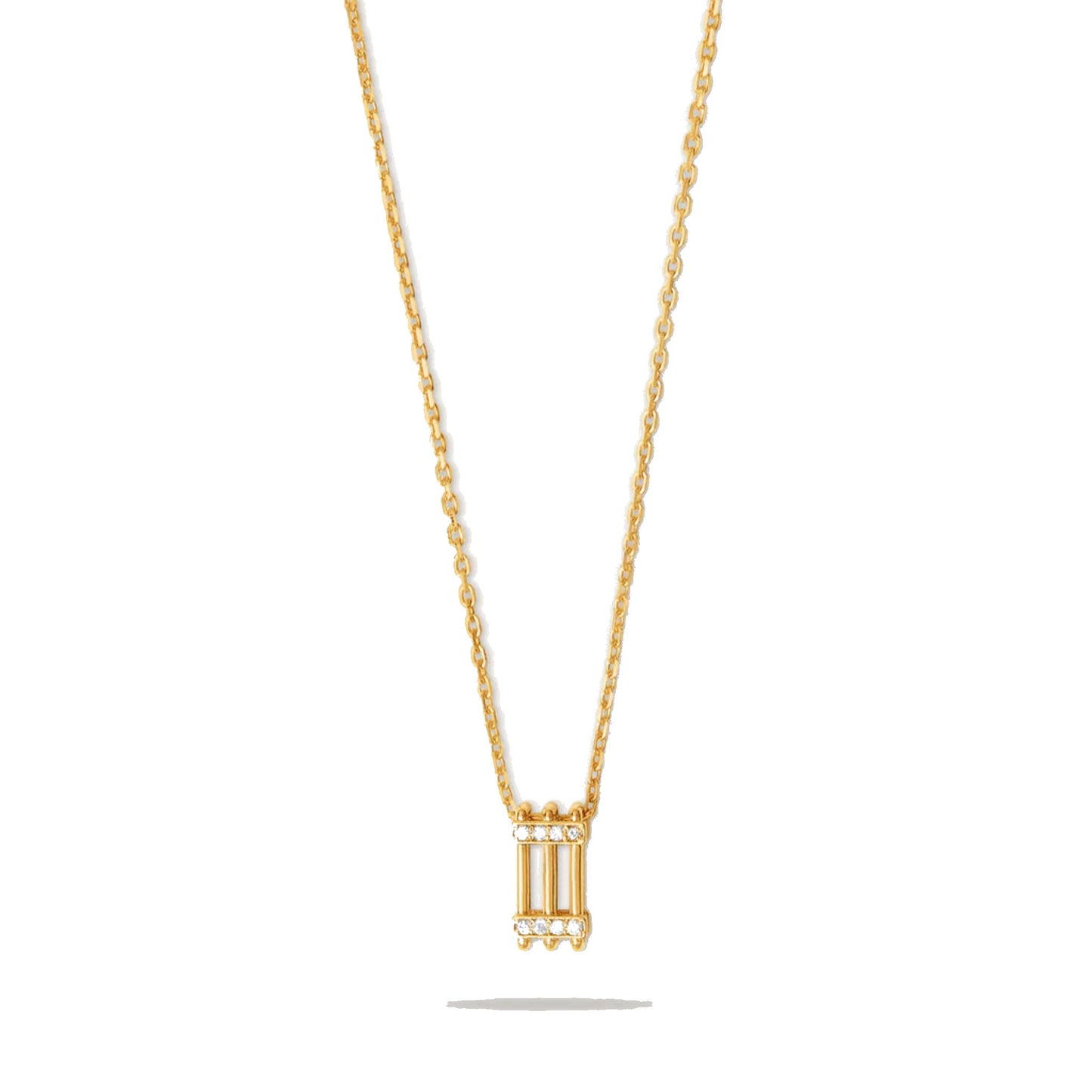 Joubijoux Triad Diamond Necklace on pure white background