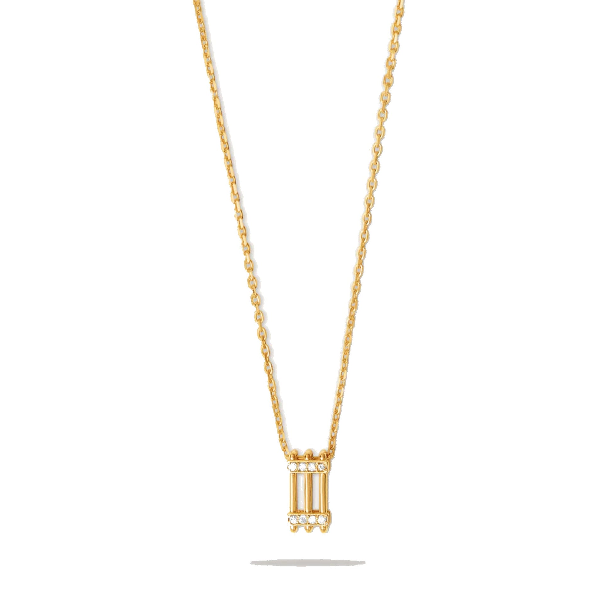 Joubijoux Triad Diamond Necklace on pure white background