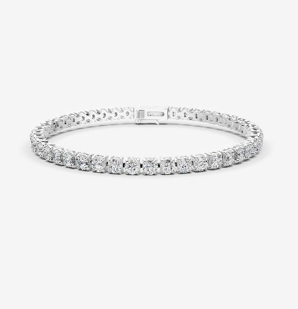 LeJour 5.23ct 4-Prong Lab-Grown Diamond Tennis Bracelet