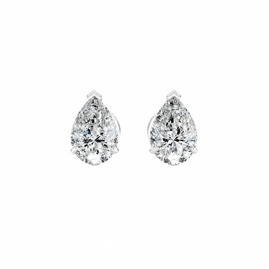 LeJour pear earrings on a pure white background