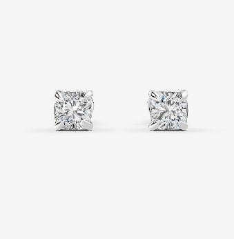 LeJour 4.04ct Cushion Lab-Grown Diamond Earrings