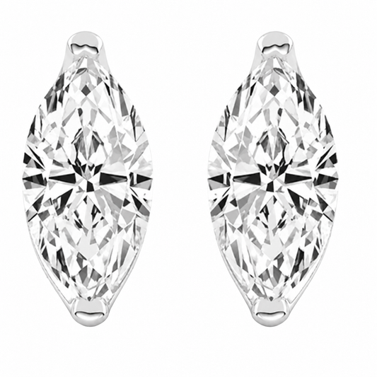 LeJour marquise earrings on a pure white background