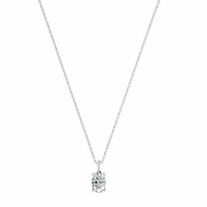 2.01ct Oval Lab-Grown Diamond Pendant Necklace