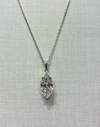 LeJour 2.04ct Marquise Lab-Grown Diamond Pendant Necklace