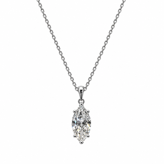LeJour marquise pendant on a pure white background