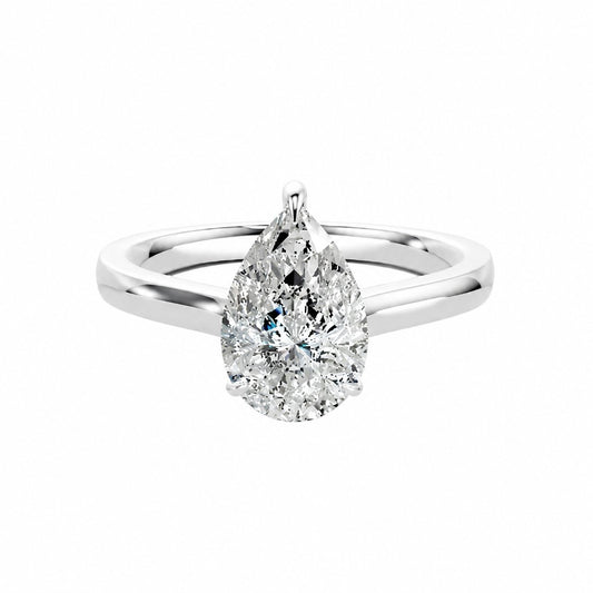 LeJour pear ring on a pure white background