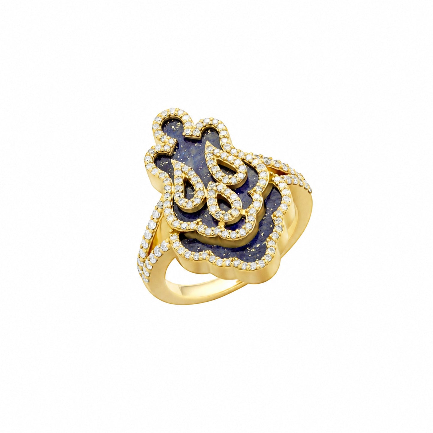 MAHA AL SIBAI JEWELLERY ASALA RING on a pure white background