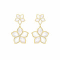 MAHA AL SIBAI JEWELLERY Jasmine 3 earrings on a pure white background