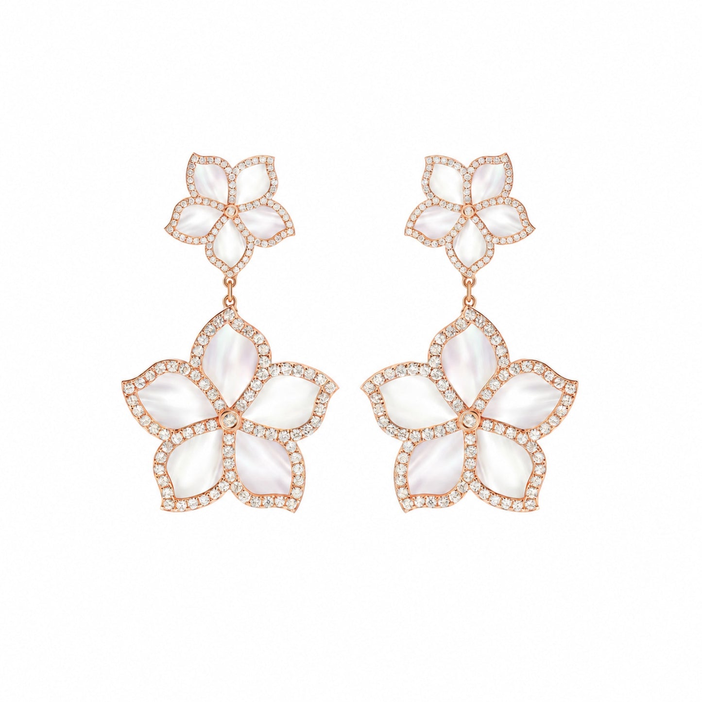 MAHA AL SIBAI JEWELLERY Jasmine 8 earrings on a pure white background