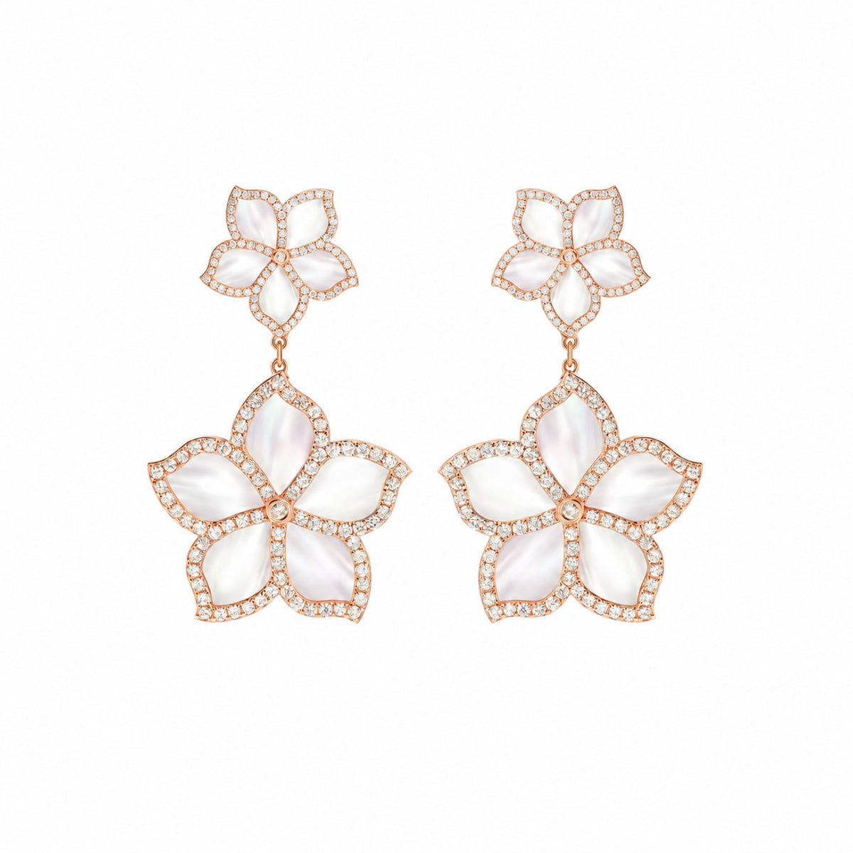MAHA AL SIBAI JEWELLERY Jasmine 8 earrings on a pure white background