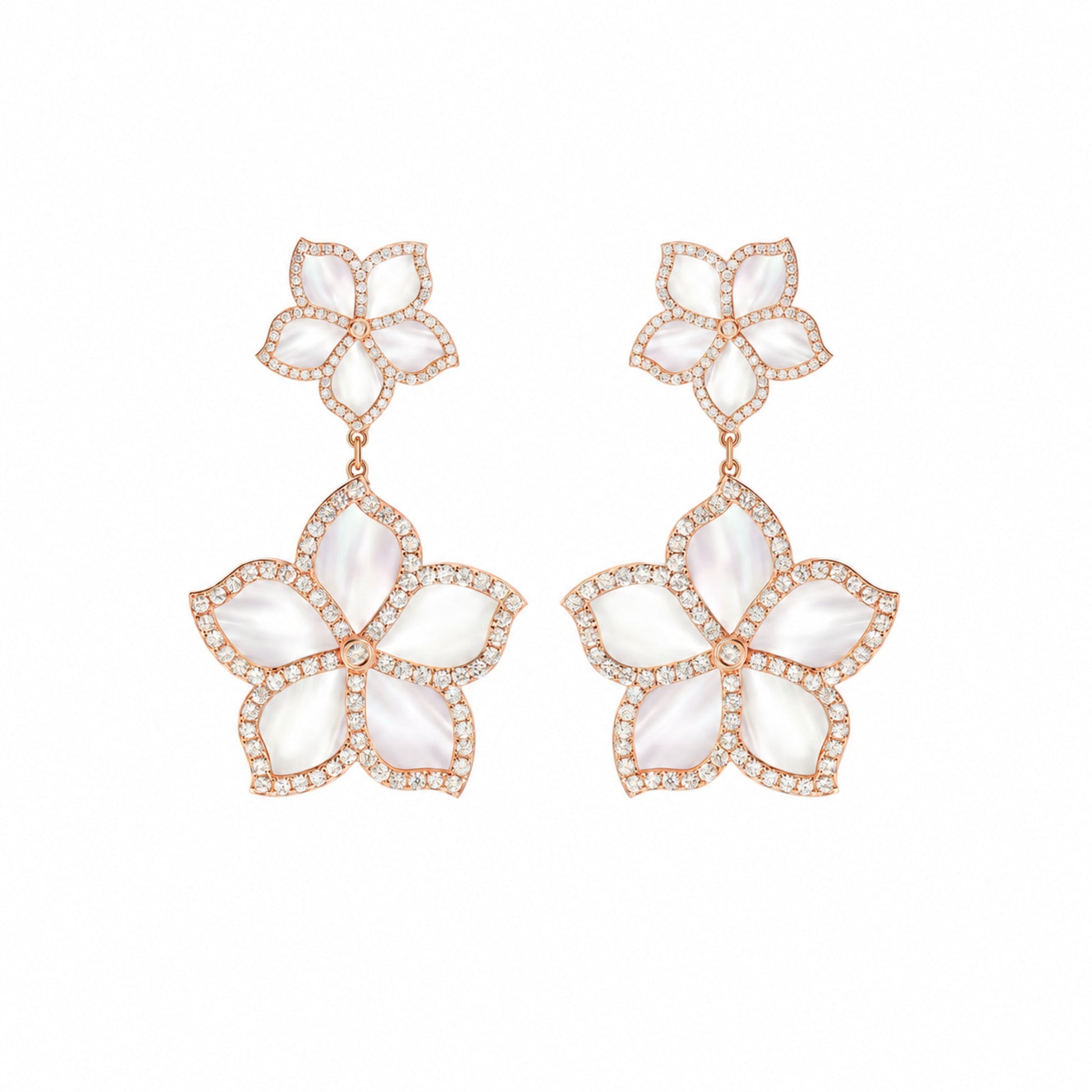 MAHA AL SIBAI JEWELLERY Jasmine 8 earrings on a pure white background