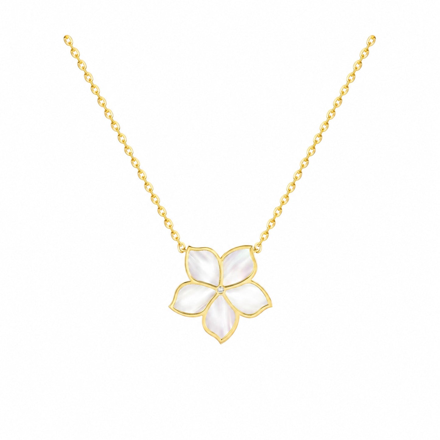 MAHA AL SIBAI JEWELLERY Jasmine necklace on a pure white background