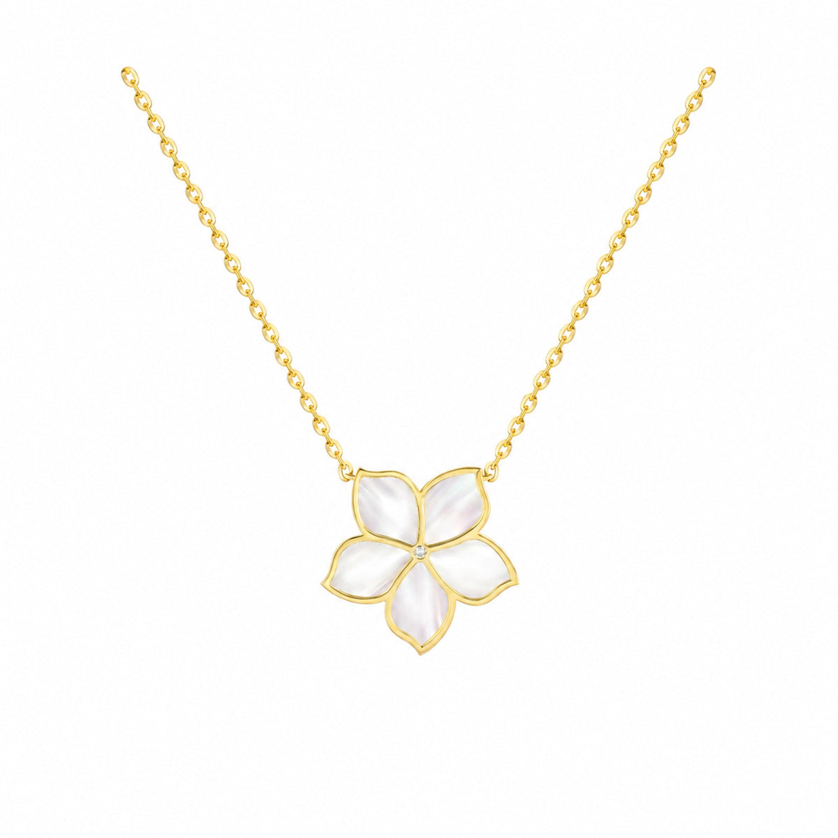 MAHA AL SIBAI JEWELLERY Jasmine necklace on a pure white background