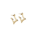Nur Tayah Hoop Earrings in 18k yellow gold on a white background