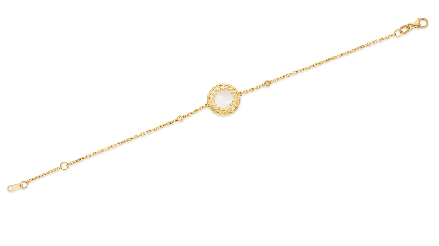 Ranimor Blossom Bracelet in 18K yellow gold, reverse view