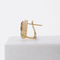 Ranimor Blossom Earring in 18K yellow gold, side view