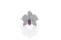 Ranimor Diamond Orchid Ring in 18K white gold, front view
