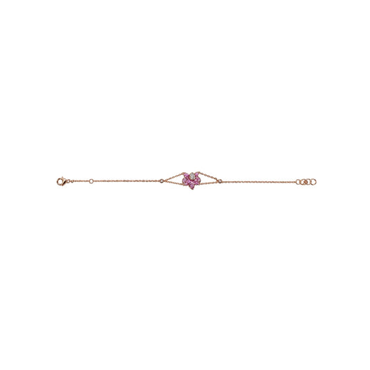 Ranimor Sapphire Orchid Bracelet in 18K rose gold with pink sapphires and diamonds, centered on pure white background