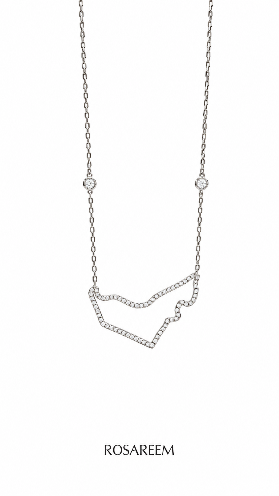 RosaReem Love UAE Necklace on white background