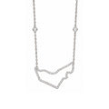 RosaReem Love UAE Necklace in 18K white gold with lab diamonds