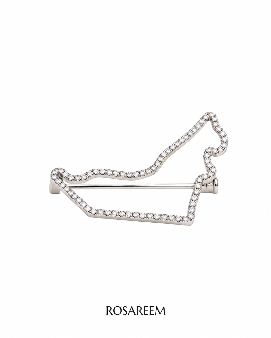 RosaReem Love UAE map pin on white background