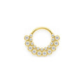 Rulla Aura Daith Hoop in yellow gold on white background