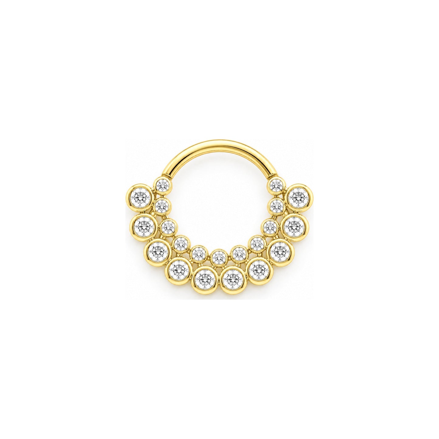 Rulla Aura Daith Hoop in yellow gold on white background