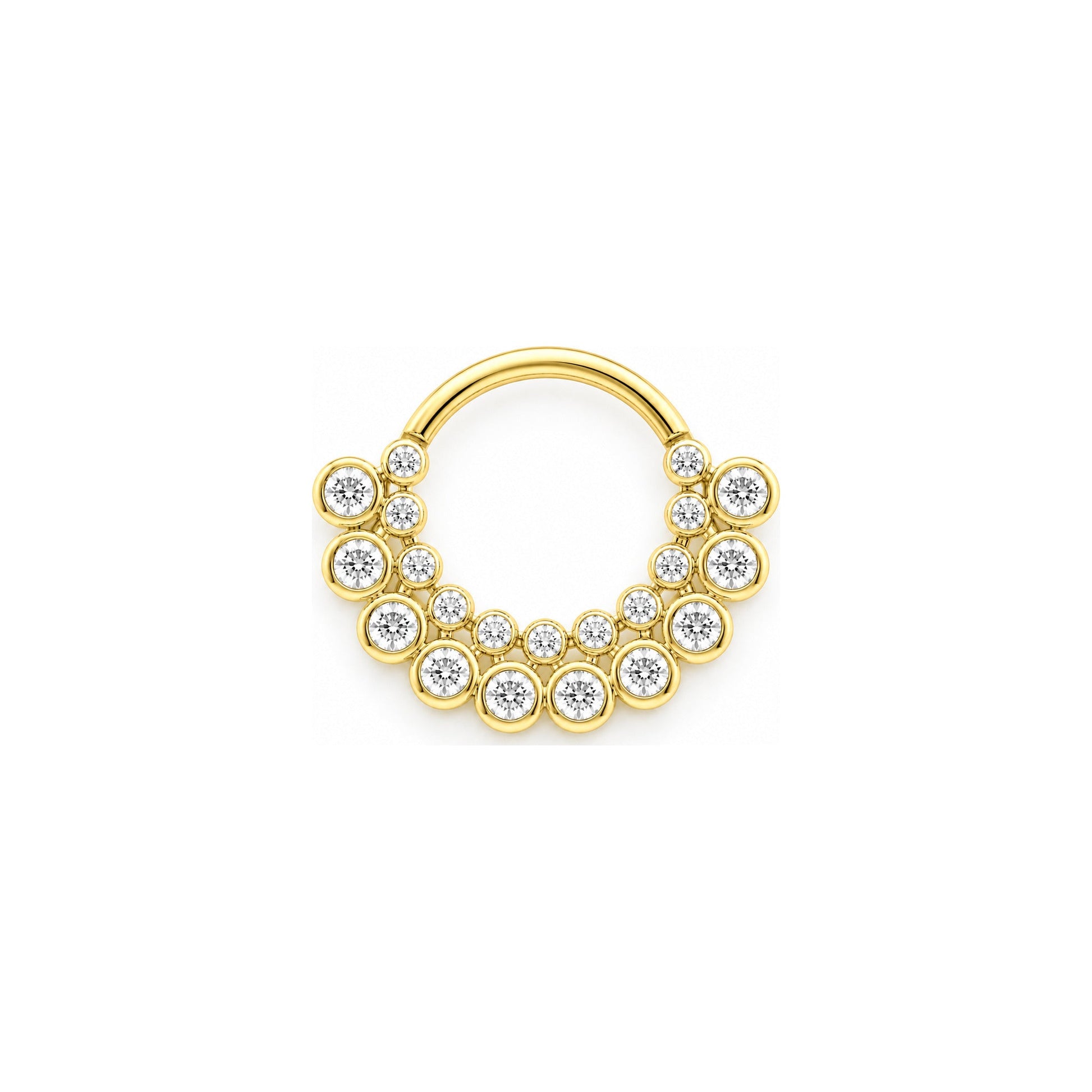Rulla Aura Daith Hoop in yellow gold on white background