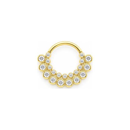 Rulla Aura Daith Hoop in yellow gold on white background